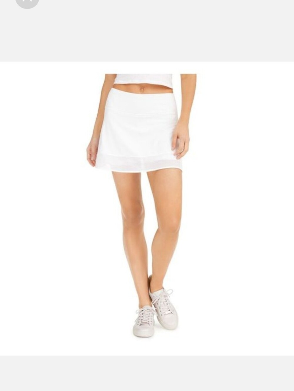 Ideology Shadow-Stripe Skort White S